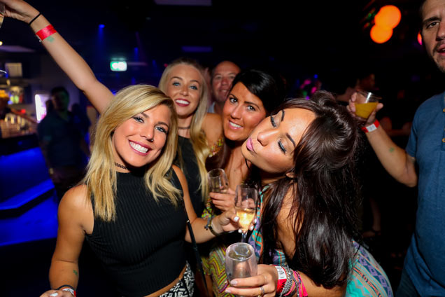 group of girls celebrating the New Year