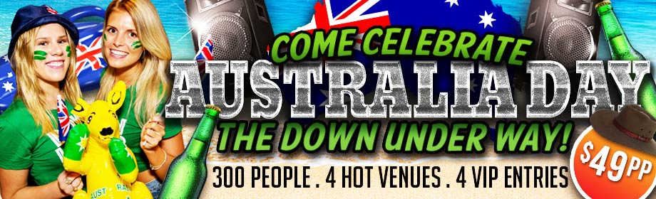 Down Under Australia day 2018 pub crawl in Surfers Paradise Gold Coast