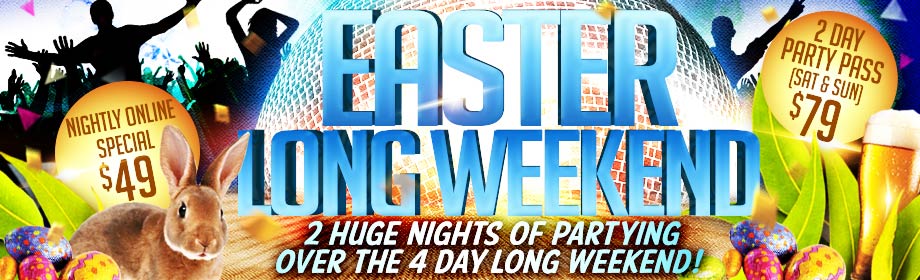 Easter long weeknd party Surfers Paradise on a Down Under Party Tour