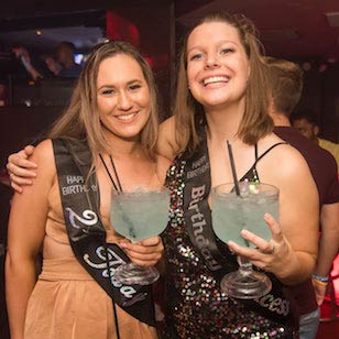 Girls on birthday night out in a Surfers Paradise nightclub with Down Under Party Tour