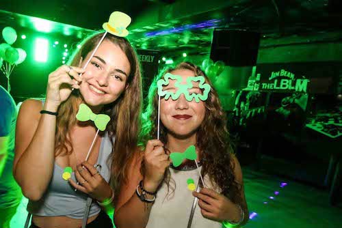 Girls having fun on St Patrick's Day with Down Under Gold Coast party people