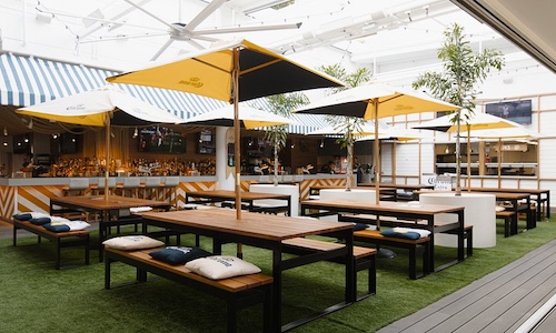 The front of Surfers Paradise Beer garden, Down Under Party Tour second venue